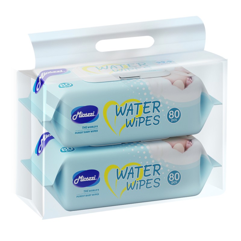 Baby Wet Wipes Supplier - 80PCS Biodegradable Cotton Pure Water