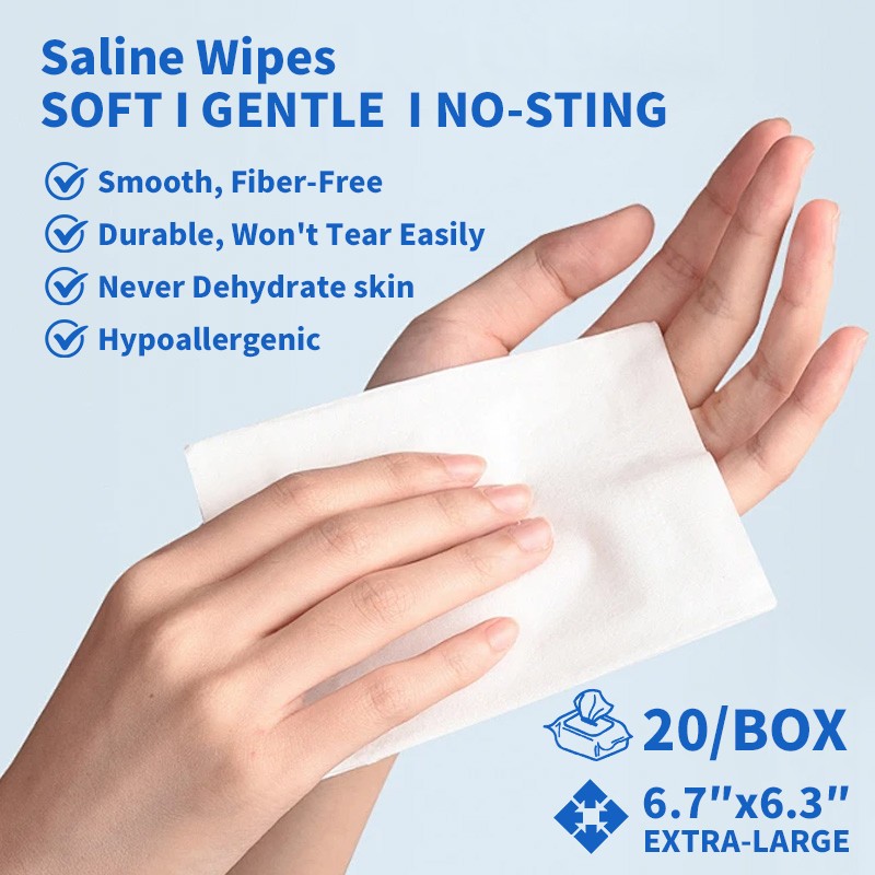 Saline Wipes Manufacturer - 20-Pack Household Cleaning Custom Logo