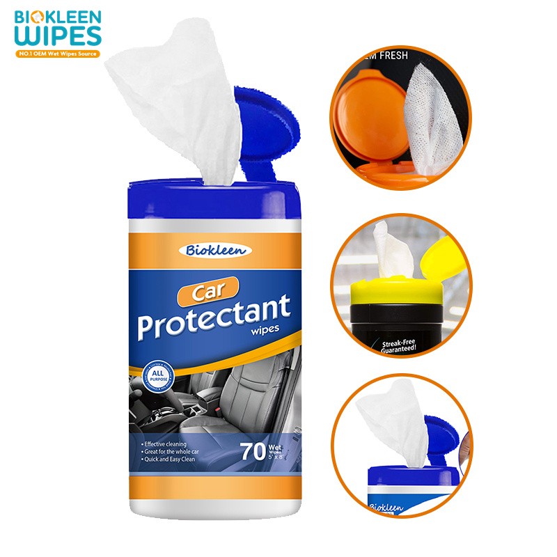 Auto Care Wipes Manufacturer - Biokleen OEM 70ct Auto Care Wipes Car Cleaning Wipes Automotive Cleaning Wipes
