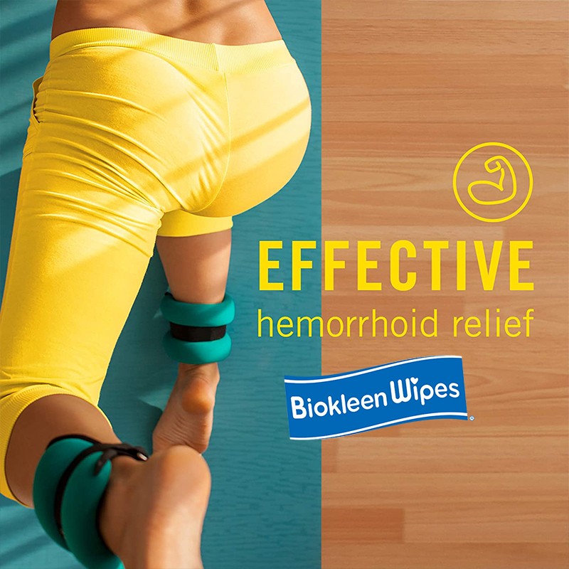 Hygiene Wipes Factory - Biokleen 48 Count Flushable Witch Hazel Pregnancy Hygiene Wet Wipes Medicated Hemorrhoid Wipes