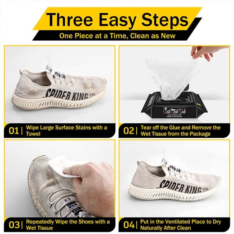 Shoe Cleaner Wipes Manufacturer - Biokleen OEM Custom Travel Carry on Quick Wipes Shoe Cleaner Removes Dirt Duty Wet