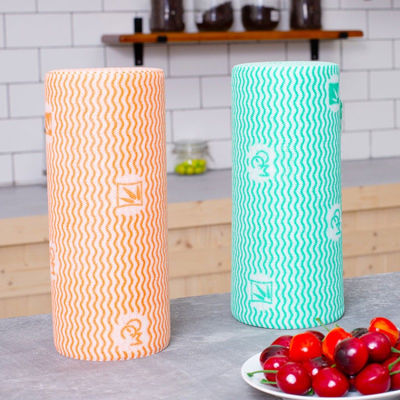 Bamboo Cloth Factory - Biokleen 30 Count Bamboo Cleaning Cloth Kitchen Paper 100% Natural Dishcloth Colorful Bamboo