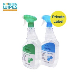 Glass Cleaner Supplier - Biokleen Custom 32 Fl oz Bottle Glass Cleaner Spray All-Purpose Cleaner Spray