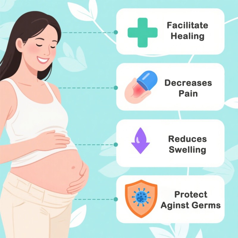 Postpartum Pads Manufacturer - Biokleen Free Sample 24 Count Full-Length Cooling Perineal Ice Pads Postpartum Witch Hazel