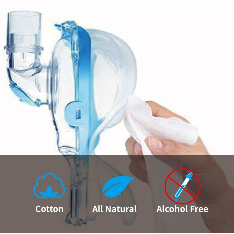 CPAP Wipes Factory - Biokleen OEM EPA-Registered 70ct Wipe 100% Cotton Travel Size Biodegradable Organic Fabric CPAP