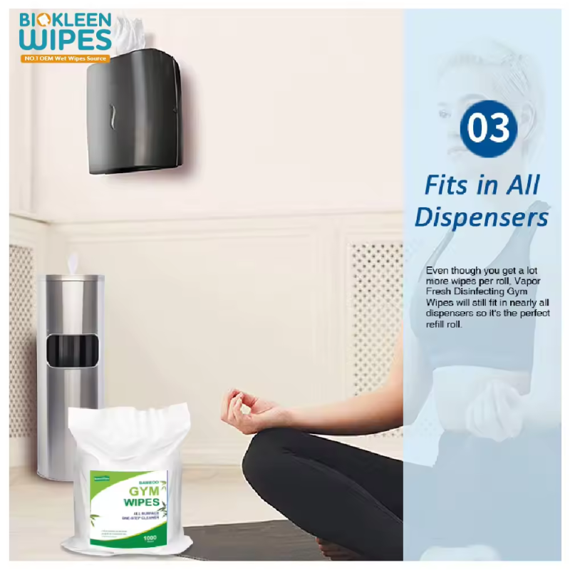 Fitness Center Wipes Manufacturer - Biokleen Custom Manufacturer 1000ct Fitness Center Wipes Gym Equipment Wipes
