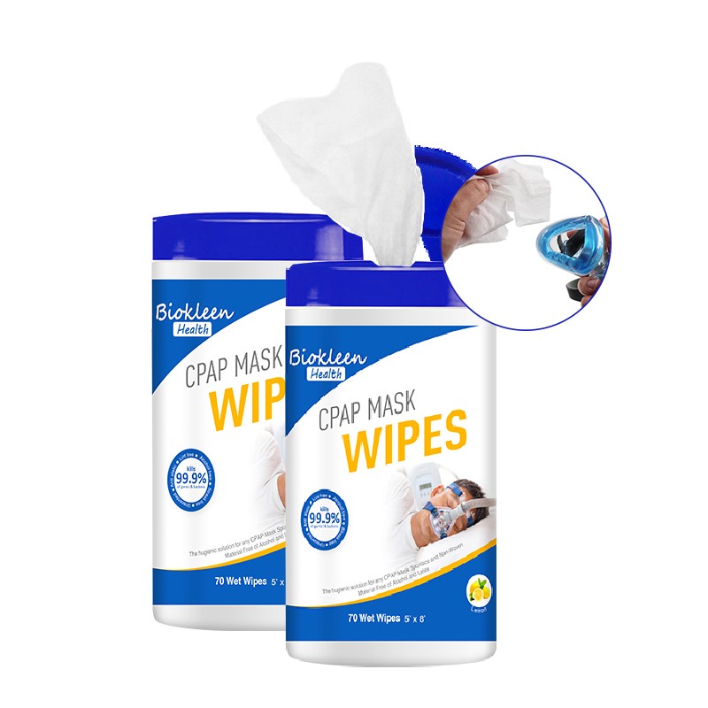 Canister Wipes Supplier - Biokleen Custom Wholesale High Quality 70 Count Canisters Unscented Lint-Free CPAP Mask