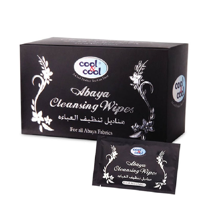 Abaya Wipes Supplier - Biokleen Private Label Big Size 25 Count Easy Cooling Abaya Cleansing Wipes Pure Water Aloe