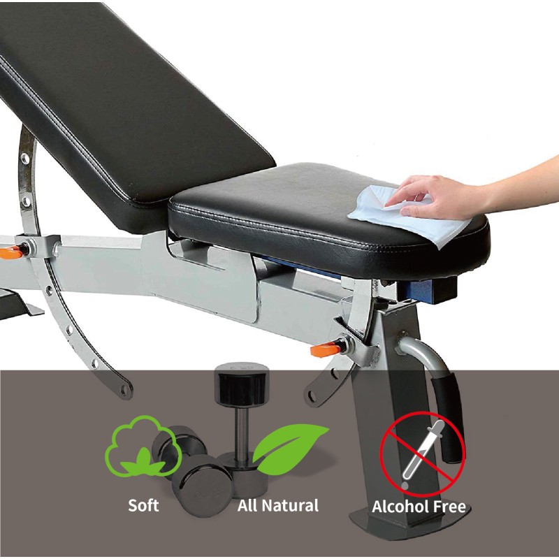 Fitness Wipes Manufacturer - Biokleen Gym Wipes Roll 1200ct Multipurpose Fitness Equipment Wipes Refill Gym Cleaning Wipes