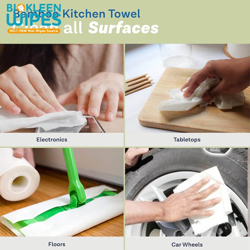Eco Friendly Wipes Factory - Bio OEM 50pcs Eco Friendly Kitchen Bathroom Cleaning Super Absorbent Washable Cloth