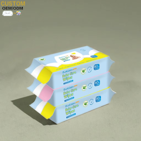 Baby Wet Wipes Supplier - Biokleen 80pcs Wholesale Cheap Direct Order Thickened Spunlace Fabric Baby Wet Wipe Non-Woven