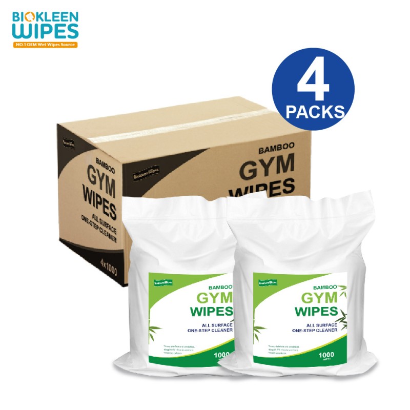 Gym Wipes Factory - Biokleen Custom Big 800 Sheets/roll Gym Wipes Roll Resealable Biodegradable Disinfecting Wipes