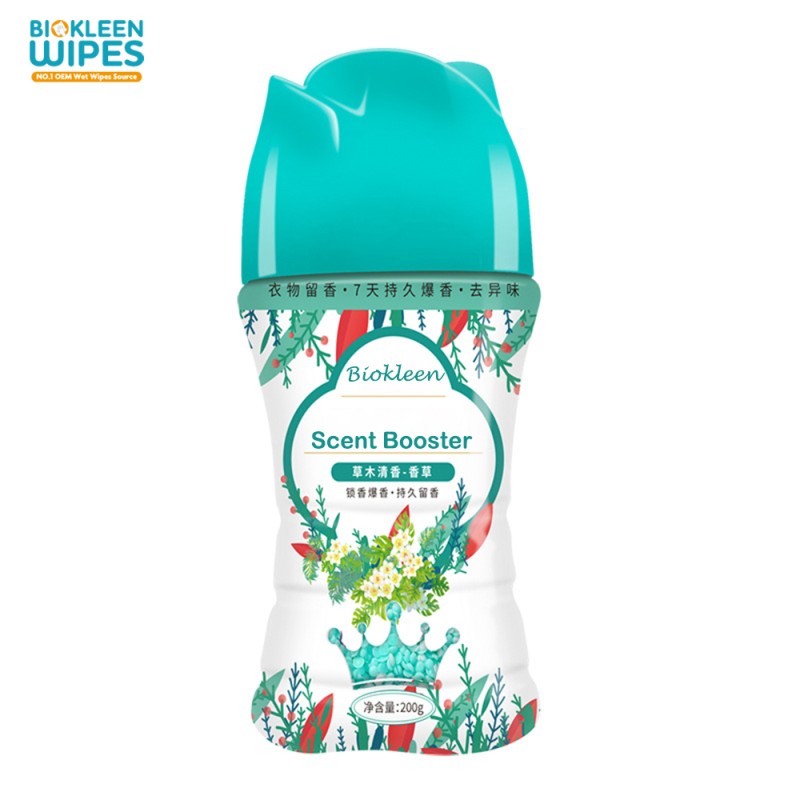 Soft Beads Supplier - Biokleen OEM 200g Soft and Long-lasting Laundry Red Rose Laurel Vanilla Lavender Fragrance Beads