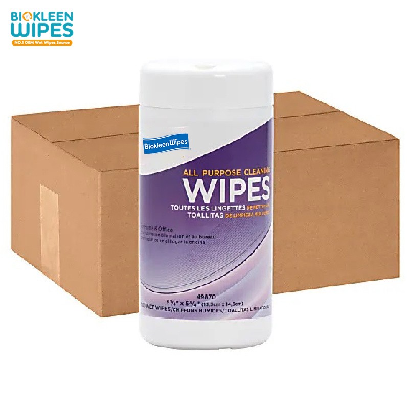Medical Wipes Factory - Biokleen OEM 100 Count/Canister Lint Free Alcohol-Free Disposable Disinfection Medical Wipes