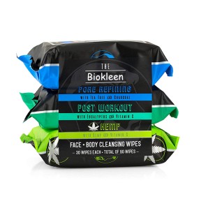 Body Wipes Manufacturer - 90 Count Biodegradable Quick Mint Refreshing Body Wipes Gym Hiking Travel Camping Post Workout