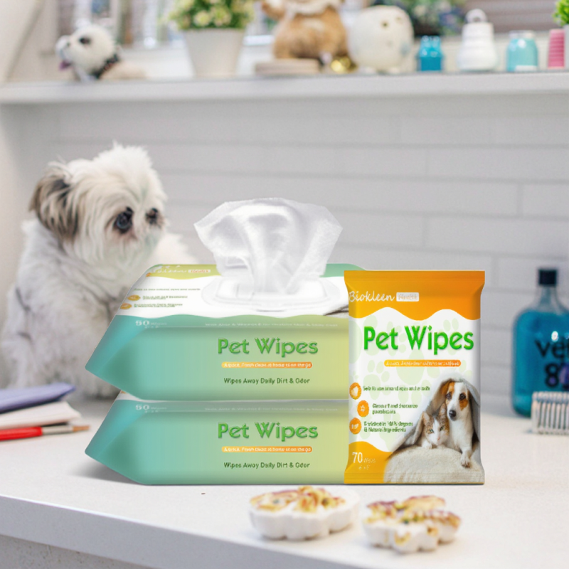 Non-woven Wipes Factory - Biokleen Super Soft 50ct Multipurpose Non-woven Material Puppy Cleaning Wipes Pet Safe