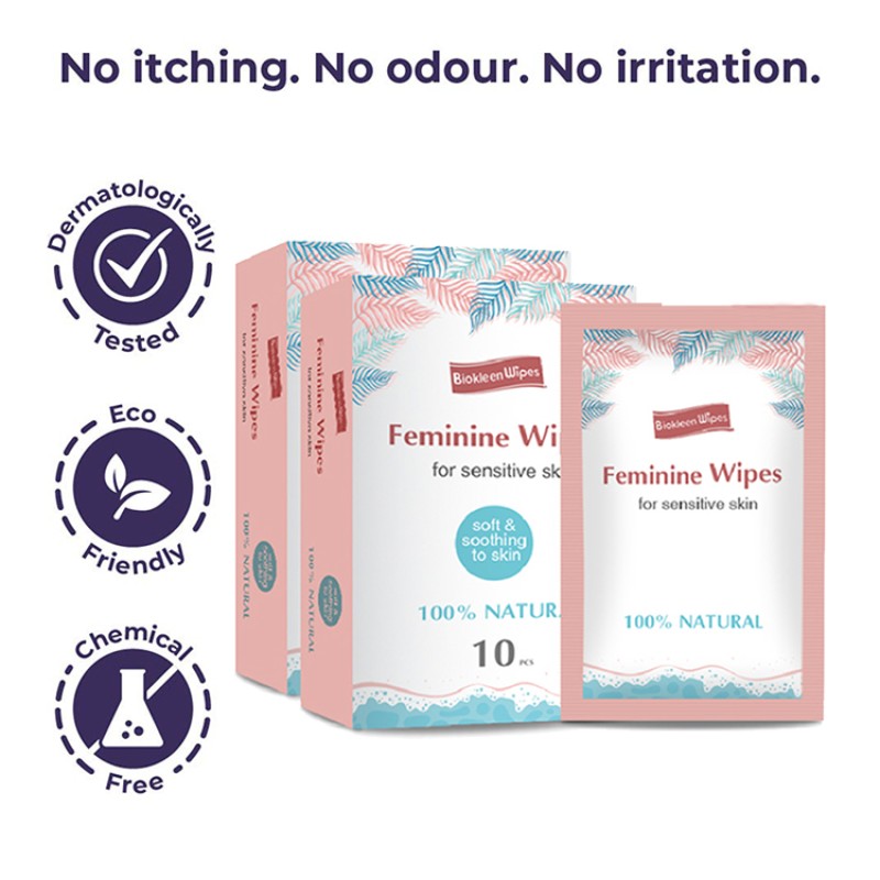 Intimate Wipes Manufacturer - Single Travel Size Private Label Individual Wrapped Organic Feminine Personal Care Hygiene