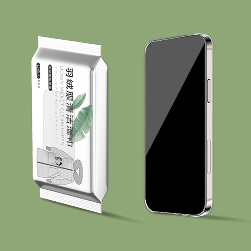 Clothes Clean Wipes Supplier - Biokleen Custom 50pcs Non Woven Down Jacket Clean Decontaminant Cleansing Wet Wipes