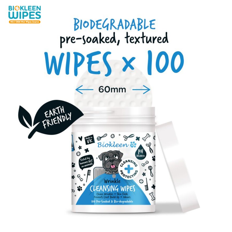 Earth-Friendly Wipes Manufacturer - Biokleen Custom 100 Count Large Soothing Stressed Skin Earth-Friendly Plant-Based
