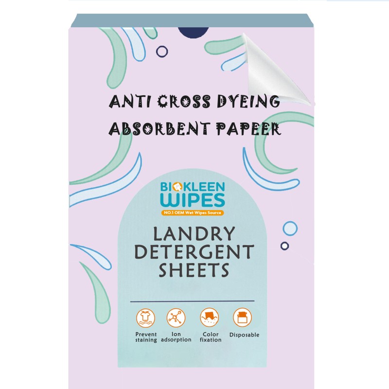 Color Protection Manufacturer - Biokleen Private Label 60ct Laundry Color Catcher Biodegradable Color Protection Sheet
