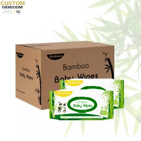Compostable Wipes Supplier - Biokleen Custom logo 60 Free Sample 100% Compostable Biodegradable Wet Wipes Disposable Bamboo
