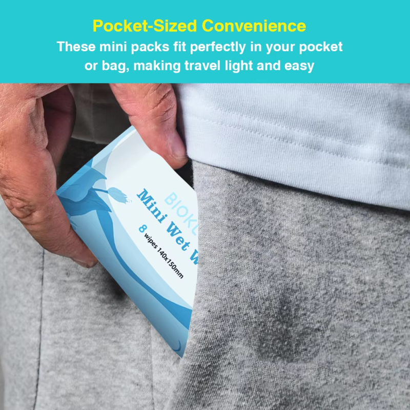 Hand Sanitizer Wipes Supplier - Biokleen 8packs Combo Mini Hand Sanitizer Wipes Pocket Mini Wet Wipes Mini Wet Wipes