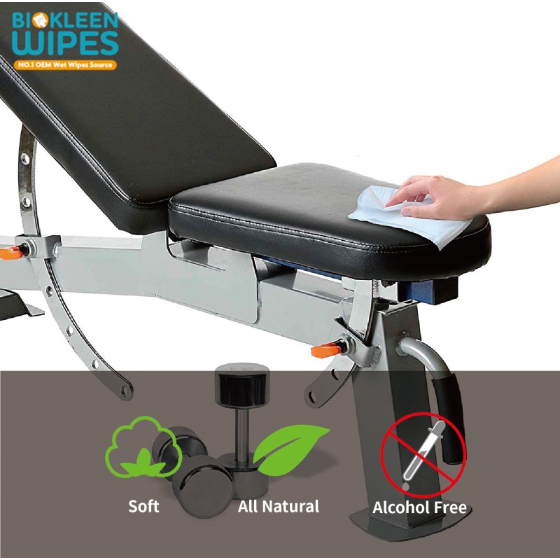 Gym Wipes Supplier - Biokleen OEM Free Sample 1200pcs Cleaning Gym Wipes Equipment Wipes Bucket Kit Roll Gym Wet Wipes