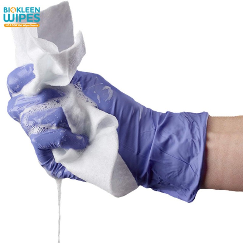 Adult Wipes Factory - Biokleen Free Sample Essential Cleansing Pre-moistened CHG Adult Wet Tissues Bathing Wipes Factory