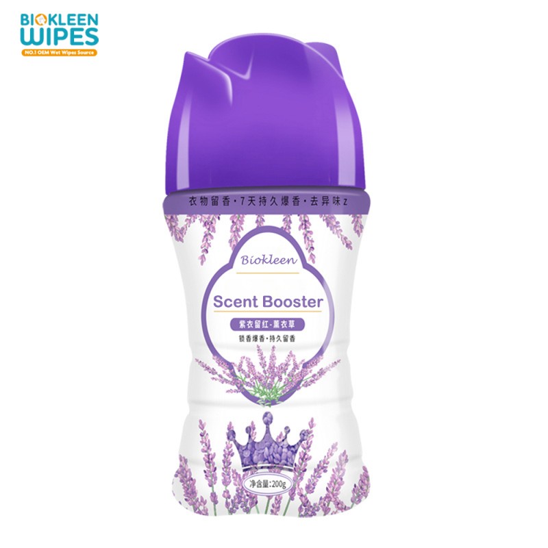 Soft Beads Supplier - Biokleen OEM 200g Soft and Long-lasting Laundry Red Rose Laurel Vanilla Lavender Fragrance Beads