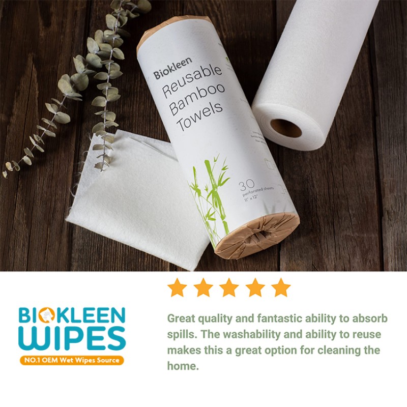 Reusable Fabric Manufacturer - Biokleen Reusable Fabric Non-woven Cleaning Washable Paper Bamboo Towel Non-woven