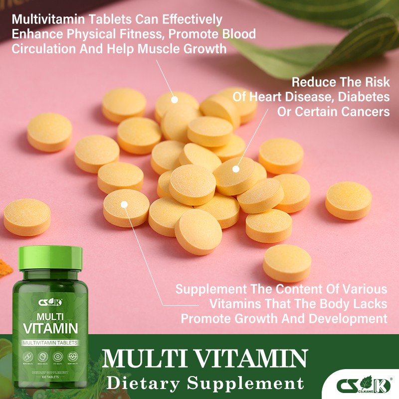 Multivitamin Tablets Manufacturer - GMP Certified Vegan Vegetarian for Daily Energy Support