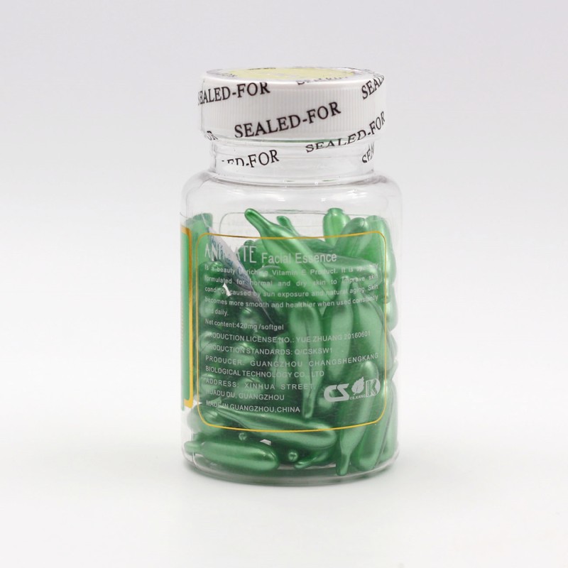 Vitamin E Facial Oil Capsules Supplier - 60pcs 90pcs Face Serum Capsule Custom Packaging