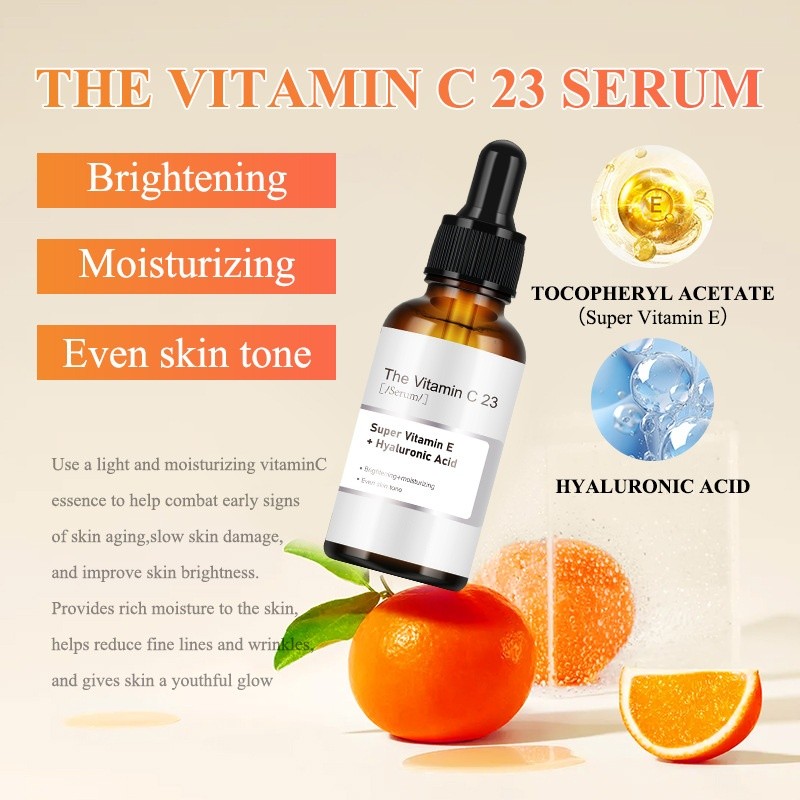 Vitamin C Serum 30ml Manufacturer - Brightening Moisturizing Vitamin E Hyaluronic Acid OEM