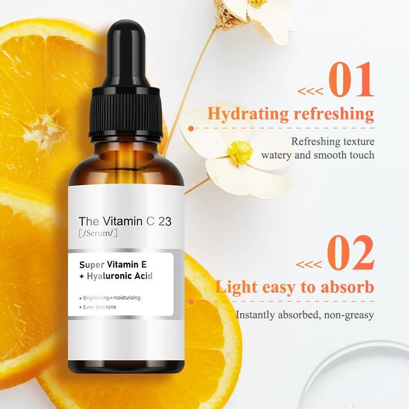 Vitamin C Serum 30ml Manufacturer - Brightening Moisturizing Vitamin E Hyaluronic Acid OEM