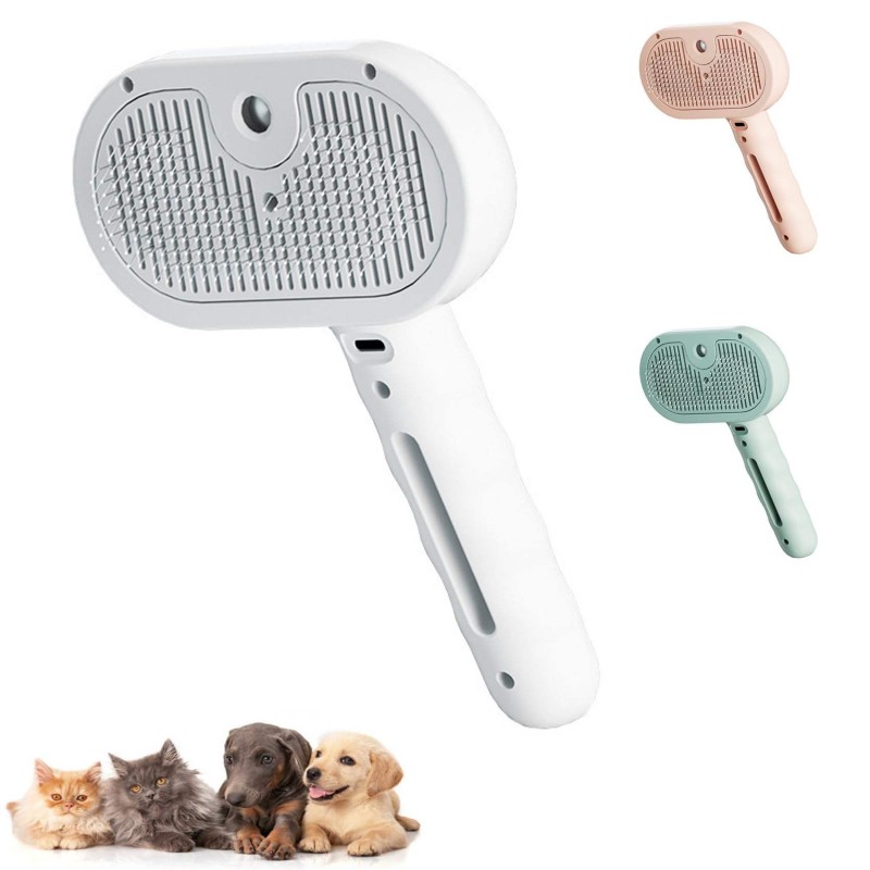 Cat Steam Brush Factory - OEM 3-in-1 Anti-Static Hair Removal