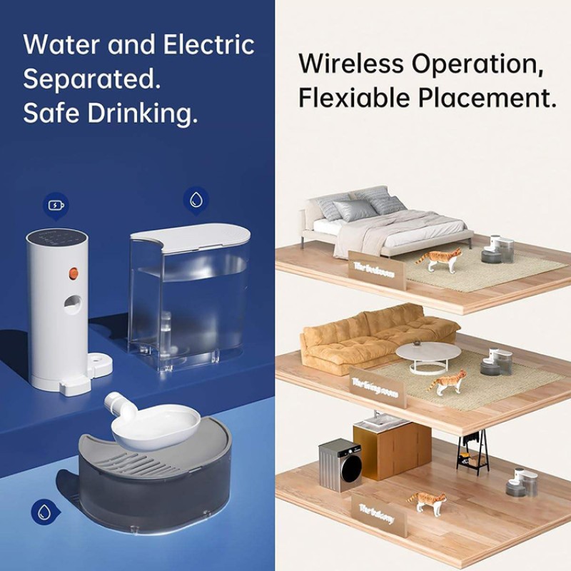 Smart Cat Fountain Factory - OEM Wireless Dumping Water Dispenser