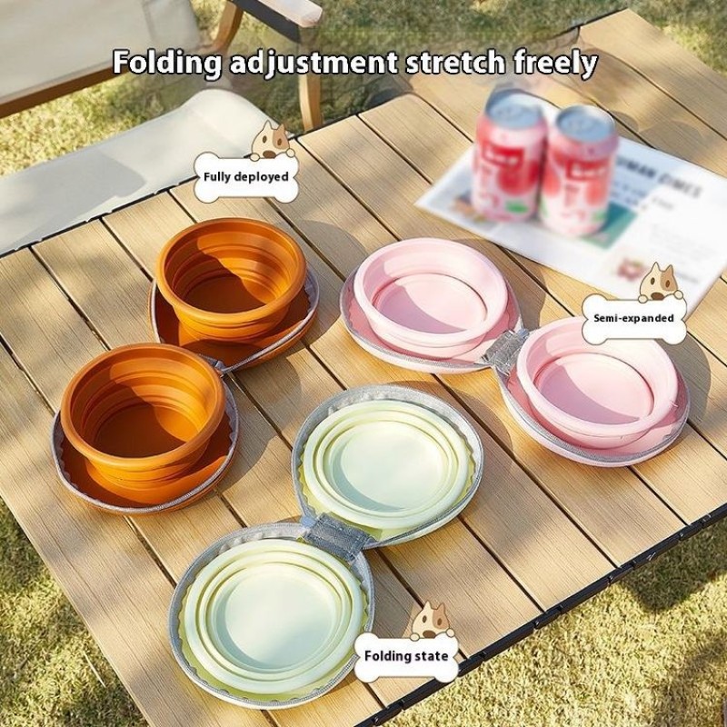 Pet Travel Bowl Factory - OEM Foldable Double Silicone Bowl
