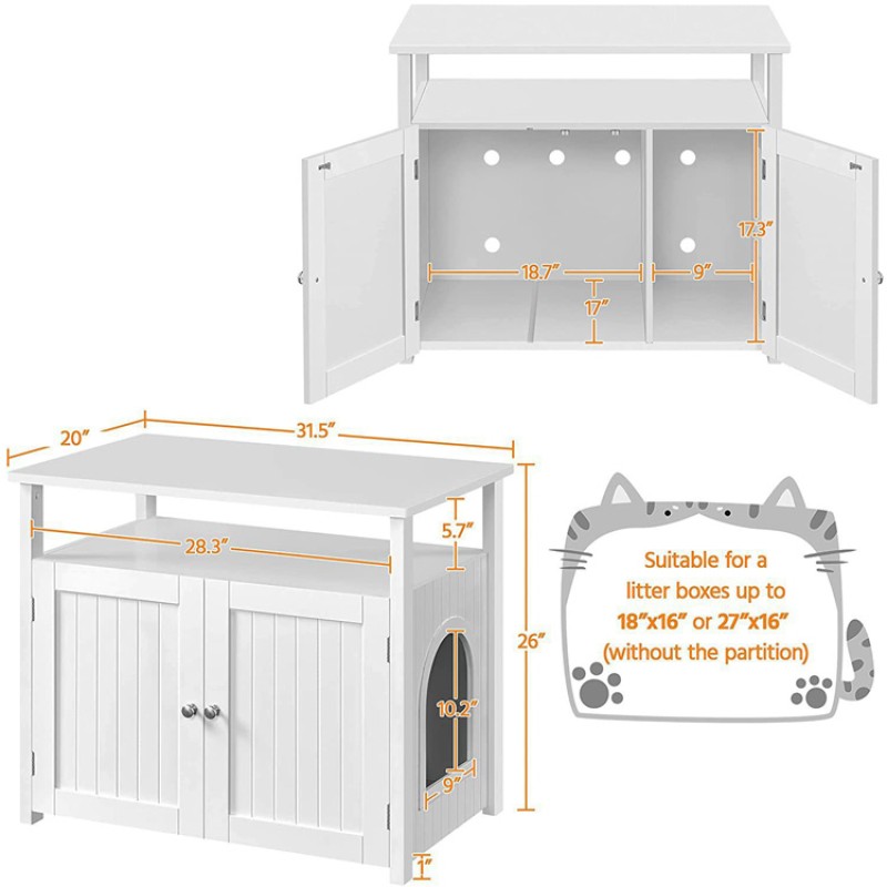 Cat Litter Furniture Supplier - Wooden Cabinet Enclosure
