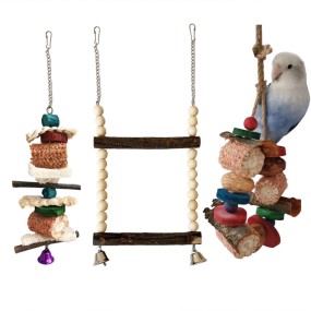 Bird Toy Sets Factory - 3PCS Wooden Swing