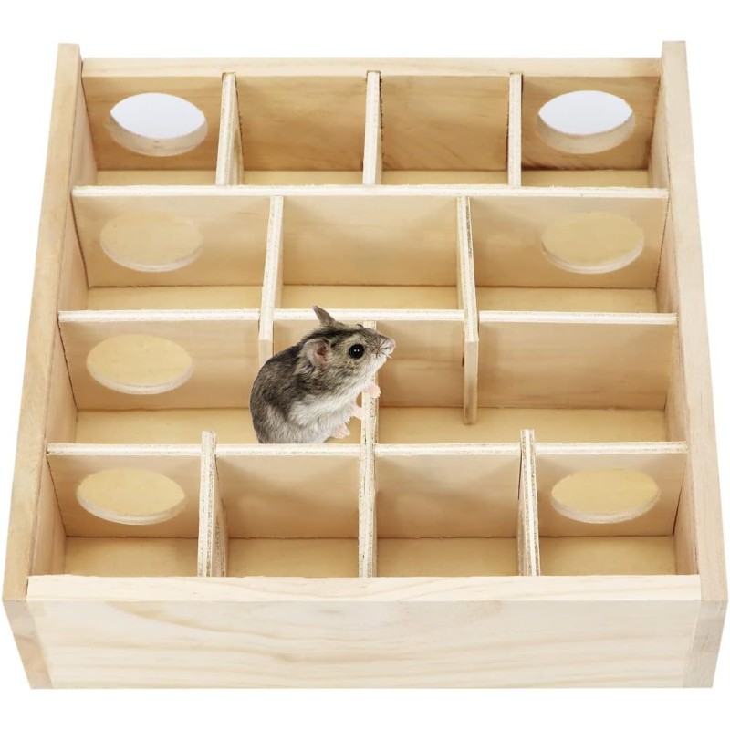 Hamster Maze Toys Supplier - Natural Wood Rat House