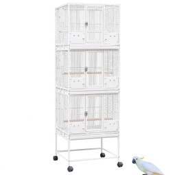 Stackable Bird Cages Factory - Metal Triple Outdoor