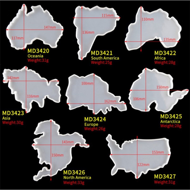 Map Coaster Mold Supplier - Africa Continent Silicone