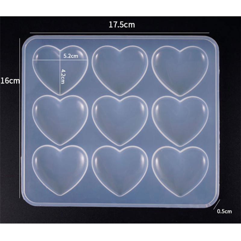Heart Cake Mold Supplier - 9 Hole Love Silicone