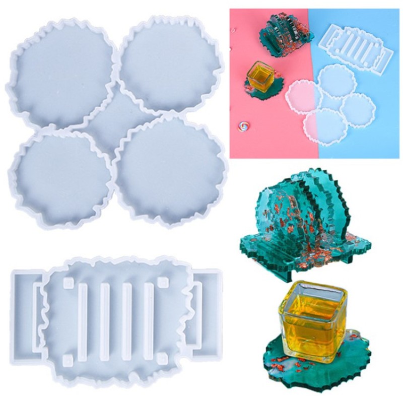 Epoxy Mold Factory - 4 Cavity Irregular Coaster