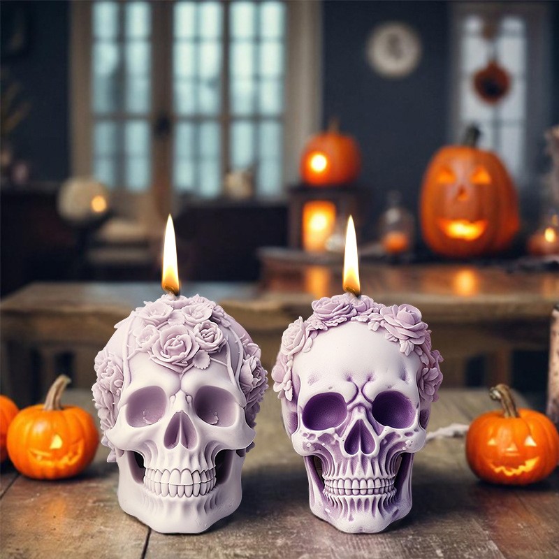 Rose Skull Mold Supplier - Aromatherapy Candle DIY