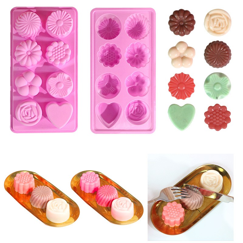 Flower Mold Manufacturer - 8 Cavity Baking Jelly