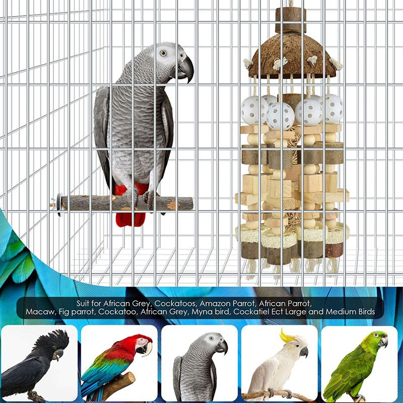 Parrot Chew Toys Manufacturer - OEM Wooden Coconut Shell Log