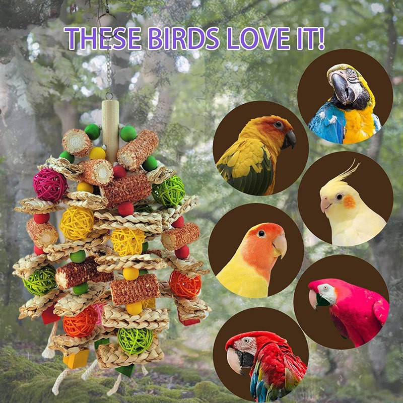 Bird Chew Toys Wholesale - OEM Natural Corn Cobs Rattan