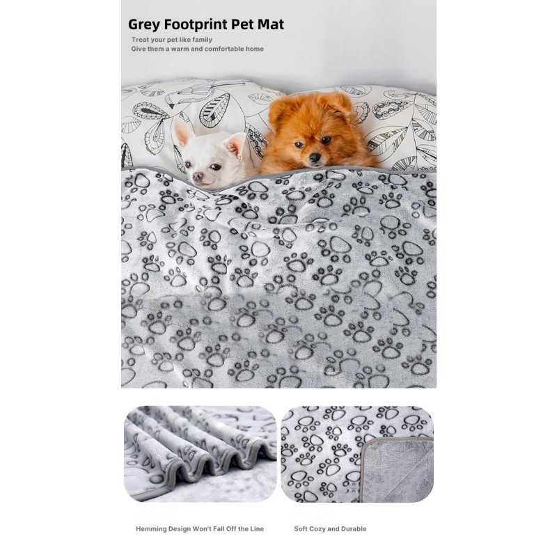 Pet Blanket Manufacturer - OEM Embossed Flannel Paw Print