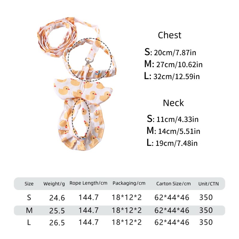 Pet Diaper Factory - OEM Foldable Duck Chicken Harness Set
